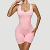 ZASUWA Female Sexy Leopard Print Cross Back Deep V Back Romper