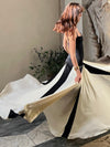 ZASUWA Female Sexy Contrast Color Mesh Without Bikini Set Cover Up Dress