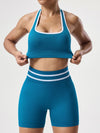 ZASUWA Female Contrast Color Stripes Short Tracksuit