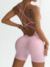 ZASUWA Female Cross Back Scrunch Bum Short Romper