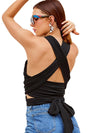 ZASUWA Female Cross Back Bow-knot Sports Bras
