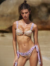 ZASUWA Female Flower Print Bow-knot Beach Bikini Set