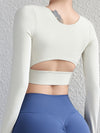 ZASUWA Female Solid Color Hollow Out Long Sleeves
