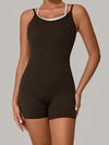 ZASUWA Female Contrast Color Cross Back Push-Up Romper
