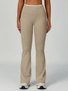 ZASUWA Female Contrast Color Stripe High-rise Flare Leggings