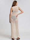 ZASUWA Female Sexy Fishnet Without Bikini Set Swimwear Cover-up Long Dress