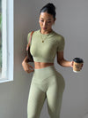 ZASUWA Female Ribbed Scrunch Bum High-waisted Tracksuit