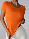 ZASUWA Female Sexy Hollow Out High-rise Short Sleeves