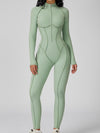 ZASUWA Female Sexy Zipper Stitch Performance Jumpsuit
