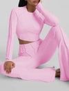 ZASUWA Female Stitch Performance Cropped Flare Tracksuit