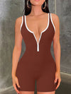 ZASUWA Female Ribbed Zipper Romper