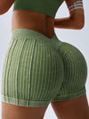 ZASUWA Female Deep V Back Ribbed Booty Shorts