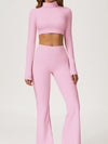 ZASUWA Female Backless Stand Collar Flare Tracksuit