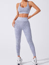 ZASUWA Female Leopard Print Cross Back Tracksuit