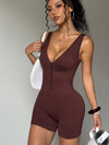 ZASUWA Female Backless Zipper Romper