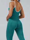 ZASUWA Female Stripes Seamless High-rise Short Tracksuit