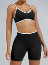 ZASUWA Female Stripes Seamless High-rise Short Tracksuit