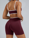 ZASUWA Female Stripes Seamless High-rise Short Tracksuit