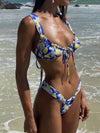 ZASUWA Female Sexy Animal Print Contrast Color Design Bikini Set