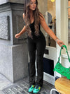 ZASUWA Female Backless Flare Jumpsuit