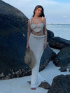 ZASUWA Female Sexy Fishnet 2-Pieces Cover-up Without Bikini