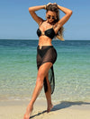ZASUWA Female Sexy Starfish Sheer Mesh 3-Pieces Bikini Set