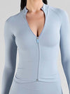 ZASUWA Female Basic Zipper Stand Collar Jacket