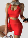 ZASUWA Female Scrunch Bum Drawstring Deep V Back Short Tracksuit