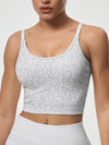ZASUWA Female Backless Leopard Print Sports Bras