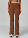 ZASUWA Female Contrast Color Stripe High-rise Flare Leggings
