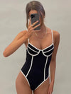 ZASUWA Female Sexy Contrast Color One Piece