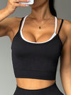 ZASUWA Female Contrast Color Cross Back Tank
