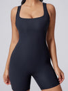 ZASUWA Female Ribbed Cross Back Romper