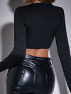 ZASUWA Female Unique Hollow Out Long Sleeves