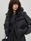 ZASUWA Female Pocket Zipper Warm With Hat Coat Vest
