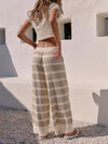 ZASUWA Female Sexy Contrast Color Stripes 2-Pieces Cover-up Without Bikini