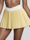 ZASUWA Female Contrast Color Twist 2 in 1  V Shape Waist Skirts Suit
