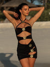 ZASUWA Female Unique Flower Hollow Out 2-Pieces Swimwear