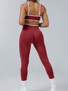 ZASUWA Female Stripes Seamless High-rise Short Tracksuit