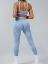 ZASUWA Female Stripes Seamless High-rise Short Tracksuit