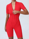 ZASUWA Female Sexy Zipper Booty Romper