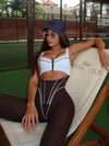 🖤ZASUWA Female Contrast Color Zipper Cutout Jumpsuit