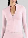 ZASUWA Female Basic Zipper Stand Collar Jacket