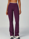 ZASUWA Female Contrast Color Stripe High-rise Flare Leggings