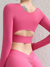 ZASUWA Female Solid Color Hollow Out Long Sleeves