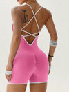 ZASUWA Female Contrast Color Cross Back Jumpsuit