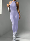 ZASUWA Female Backless Halter Deep V Back Jumpsuit