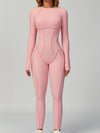 ZASUWA Female Heart Backless Long Sleeves Jumpsuit