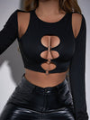 ZASUWA Female Unique Hollow Out Long Sleeves