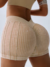 ZASUWA Female Deep V Back Ribbed Booty Shorts